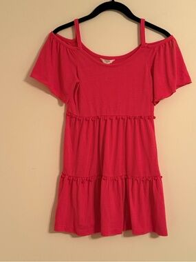 Guess Girls Pink Tiered Dress